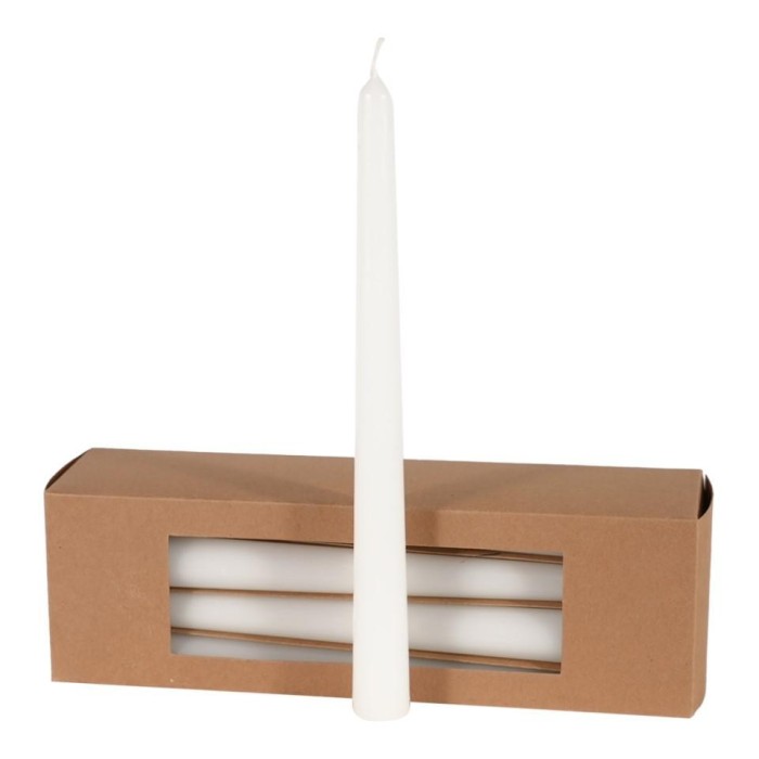 CANDELA CONICA H.250MM. D.21MM. BIANCA